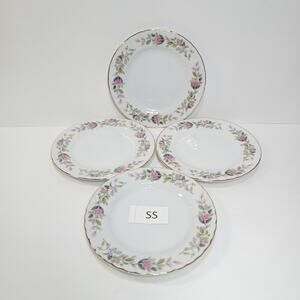 4 Vtg Regency Rose #2345 Bread & Butter Plates 6-3/8" Creative Fine China [SS]